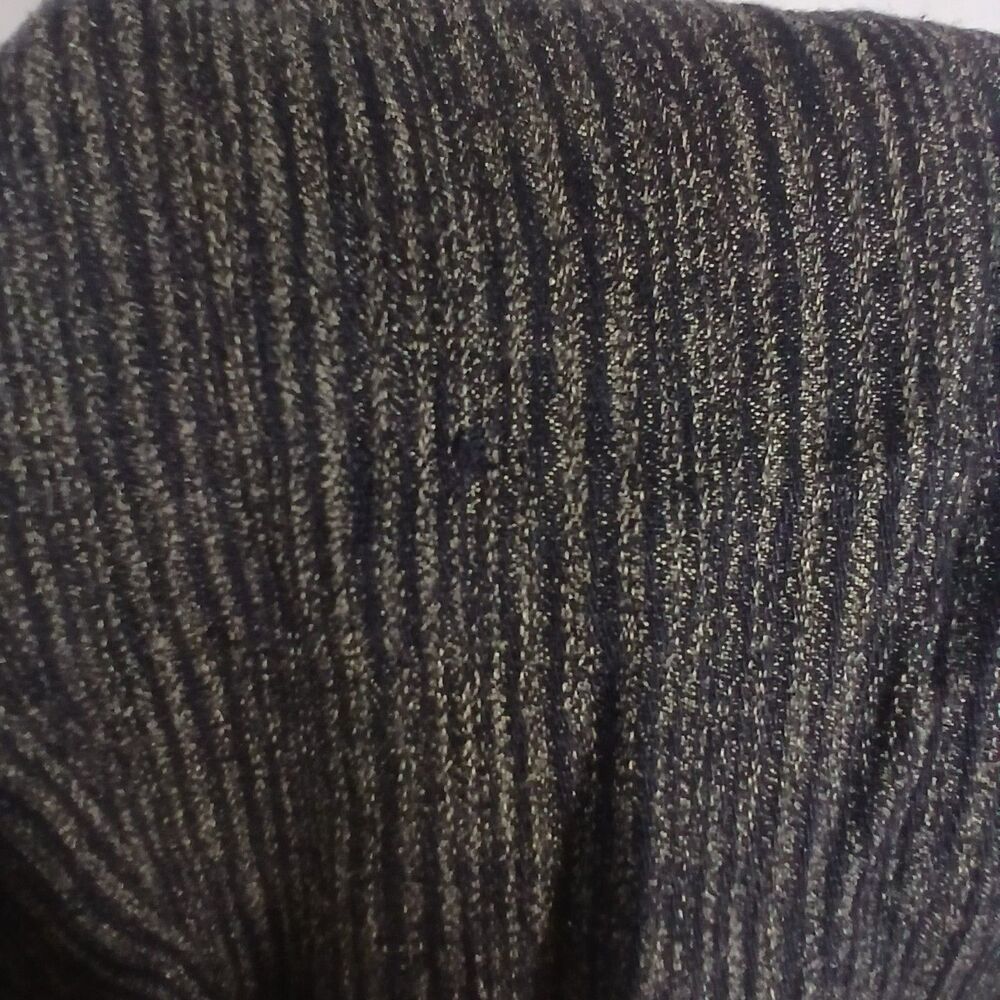Vintage Le Chateau Ribbed Knit Midi Dress Black Large 90s Grunge Goth - Picture 8 of 10
